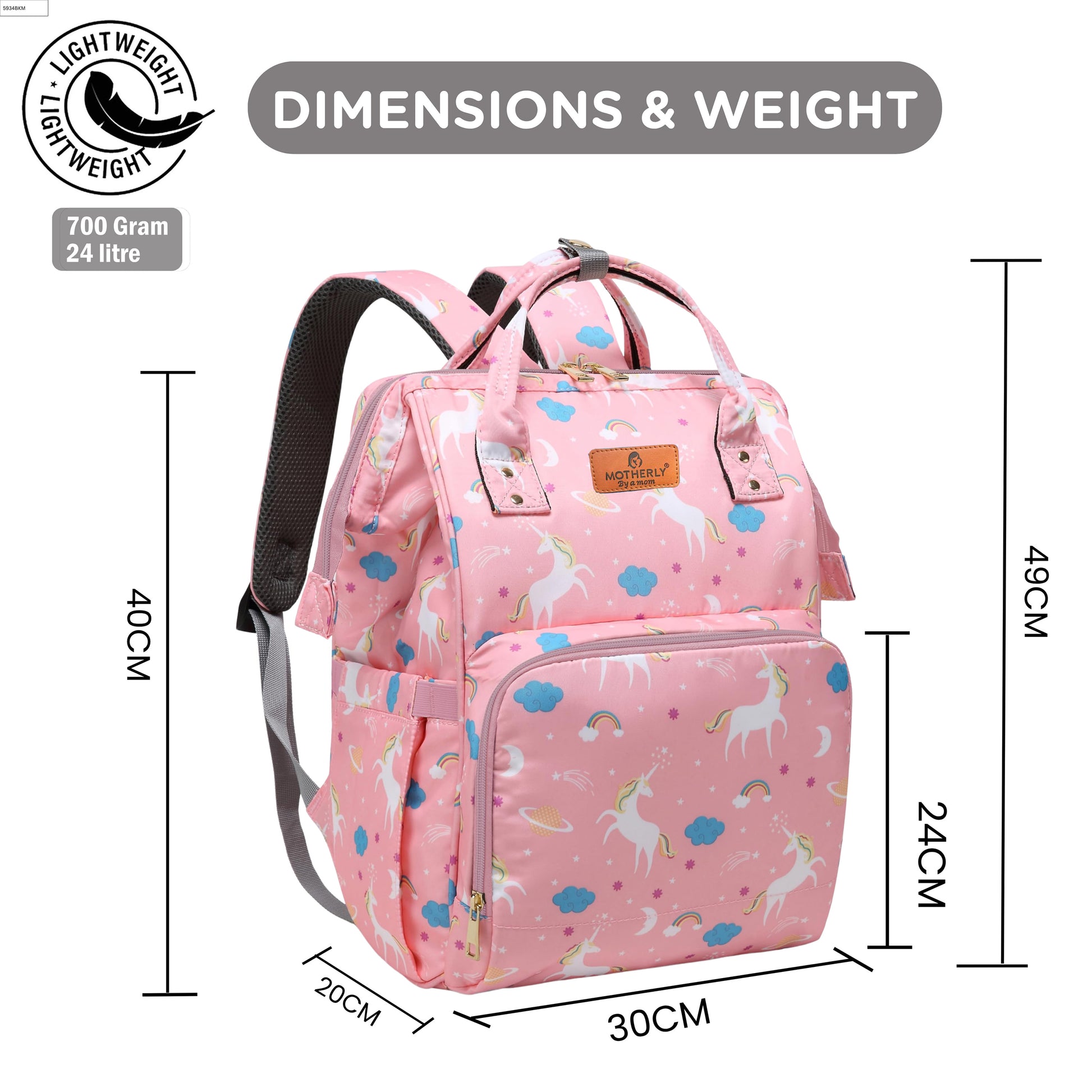 Motherly Elegant Diaper Bag for Moms – Water-Resistant Maternity & Travel Bag with Multiple Pockets & Warranty