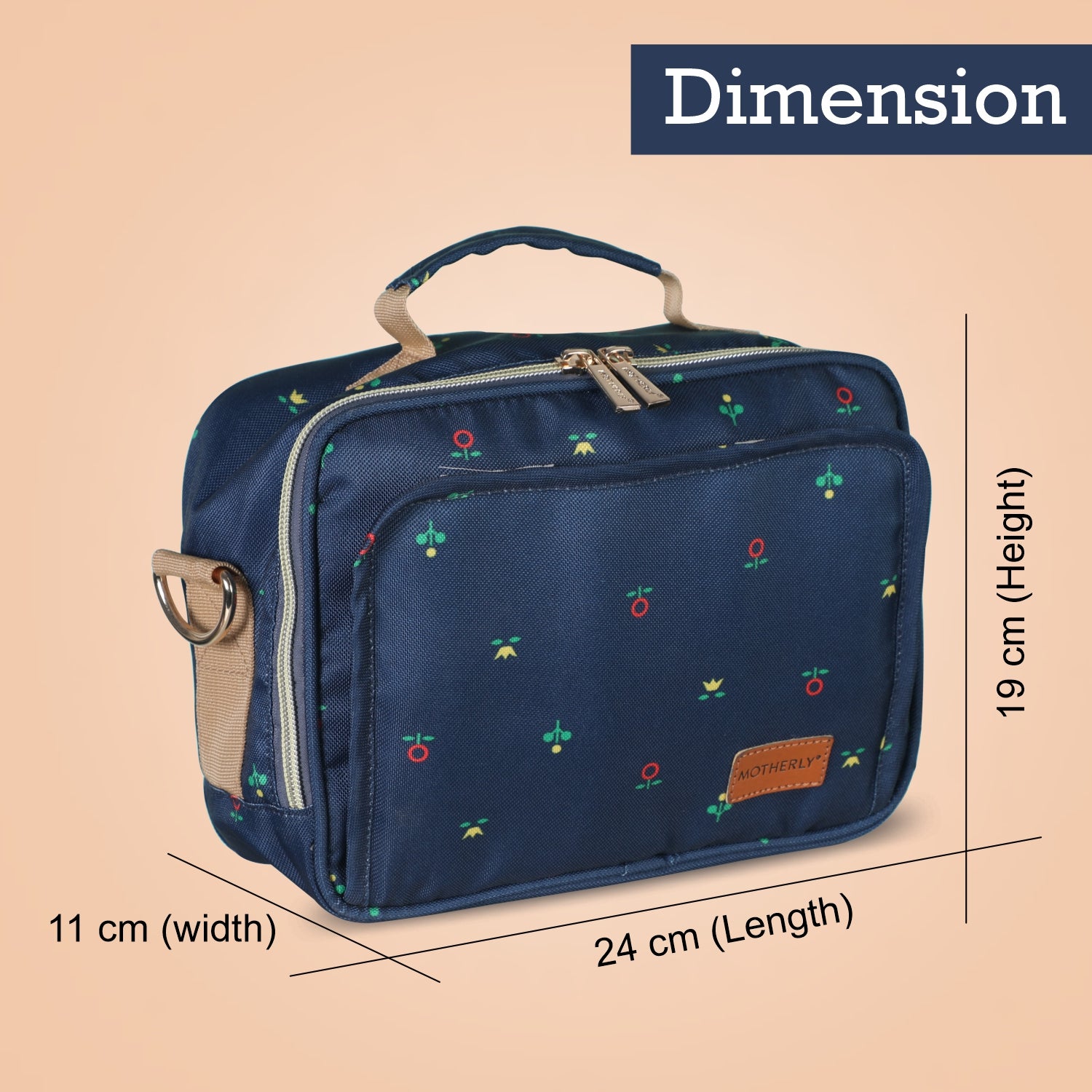 Motherly Mini Diaper Bag for Moms (Unicorn Blue) – Water-Resistant Travel & Maternity Handbag with Multiple Pockets