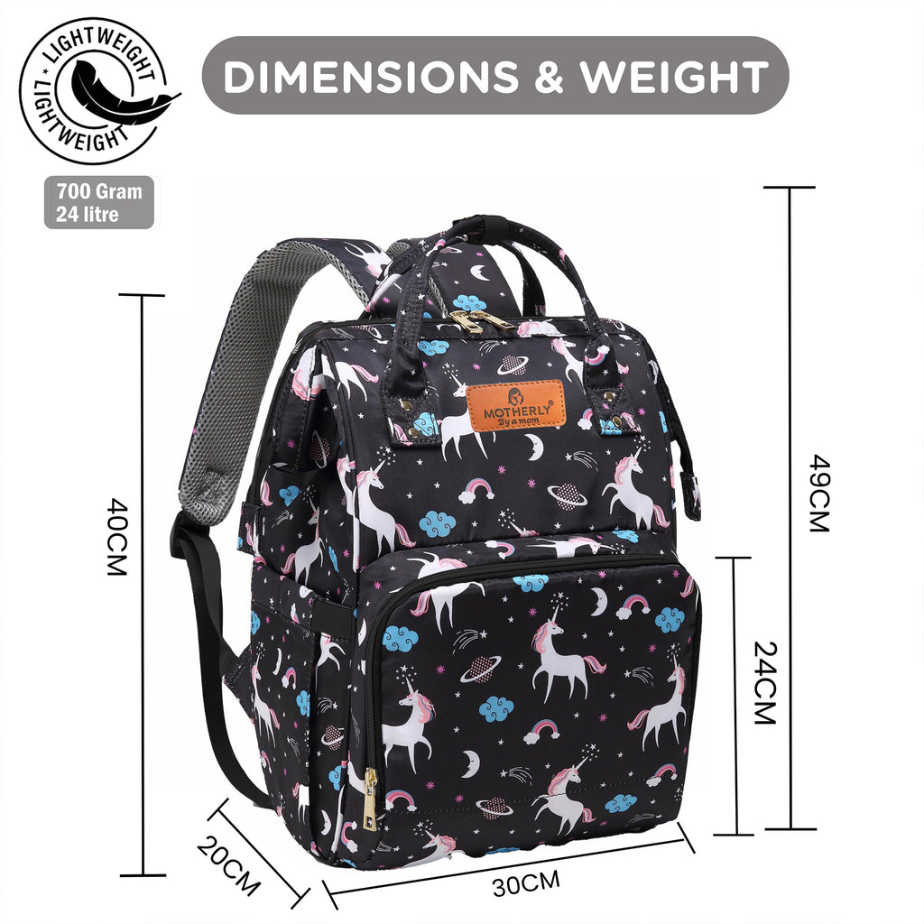 Motherly Elegant Diaper Bag for Moms – Water-Resistant Maternity & Travel Bag with Multiple Pockets & Warranty