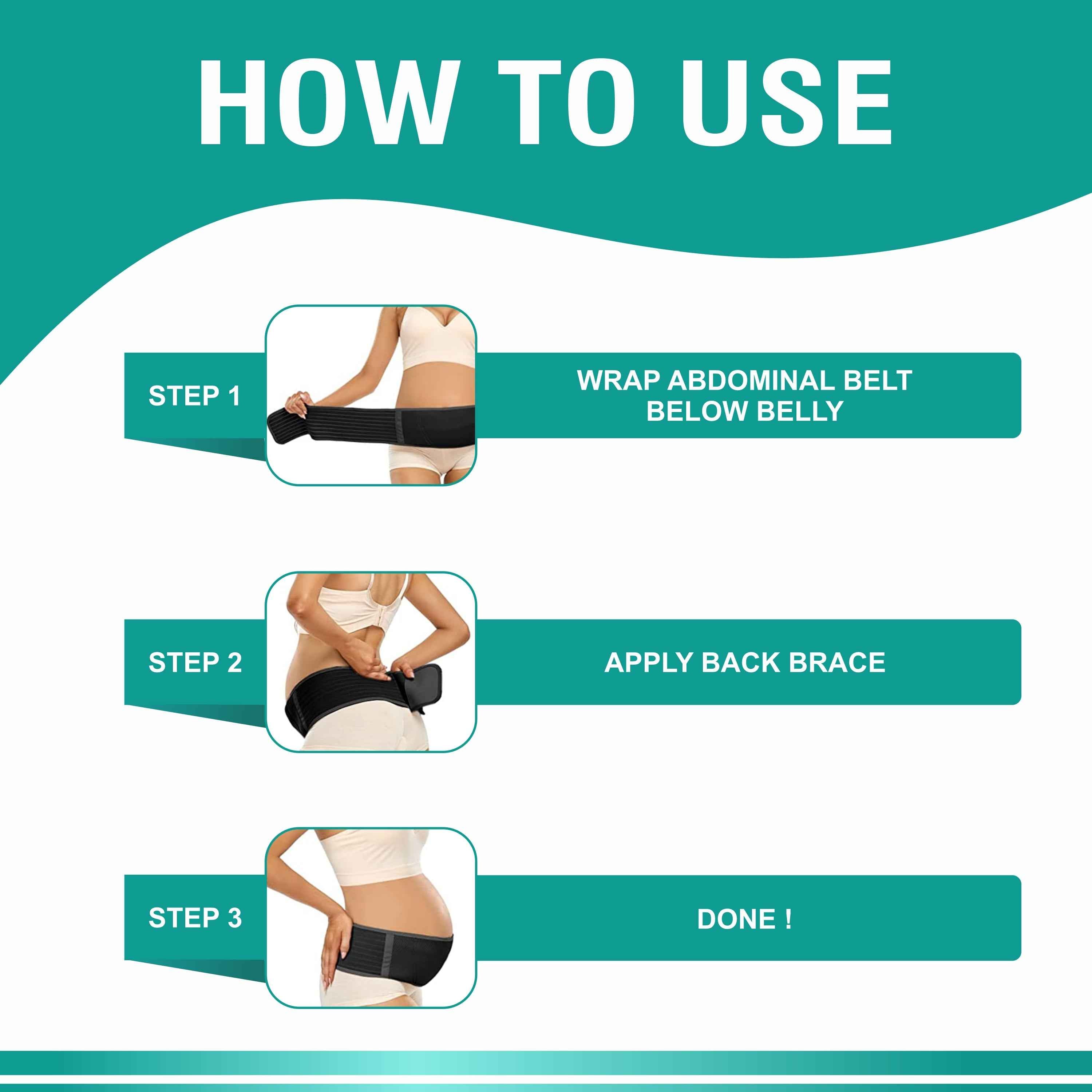 Motherly Maternity Belly Support Belt (Pre-Pregnancy-Type1, Grey, Free Size)