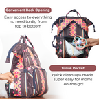 Motherly VivaLuxe Baby Bag for Mother Travel with Warranty/Diaper Bag with Insulated Baby Bottle Pocket/Diaper Bag for Mothers for Travel with Multi Compartments, Diaper Bags for Mom (Black)
