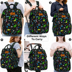 Motherly Patented Diaper Bag Backpack for Moms | Waterproof Baby Travel & Maternity Bag | Spacious Nappy Bag with Multiple Compartments, Insulated Bottle Pockets & Warranty (Kiddo Series, Space)