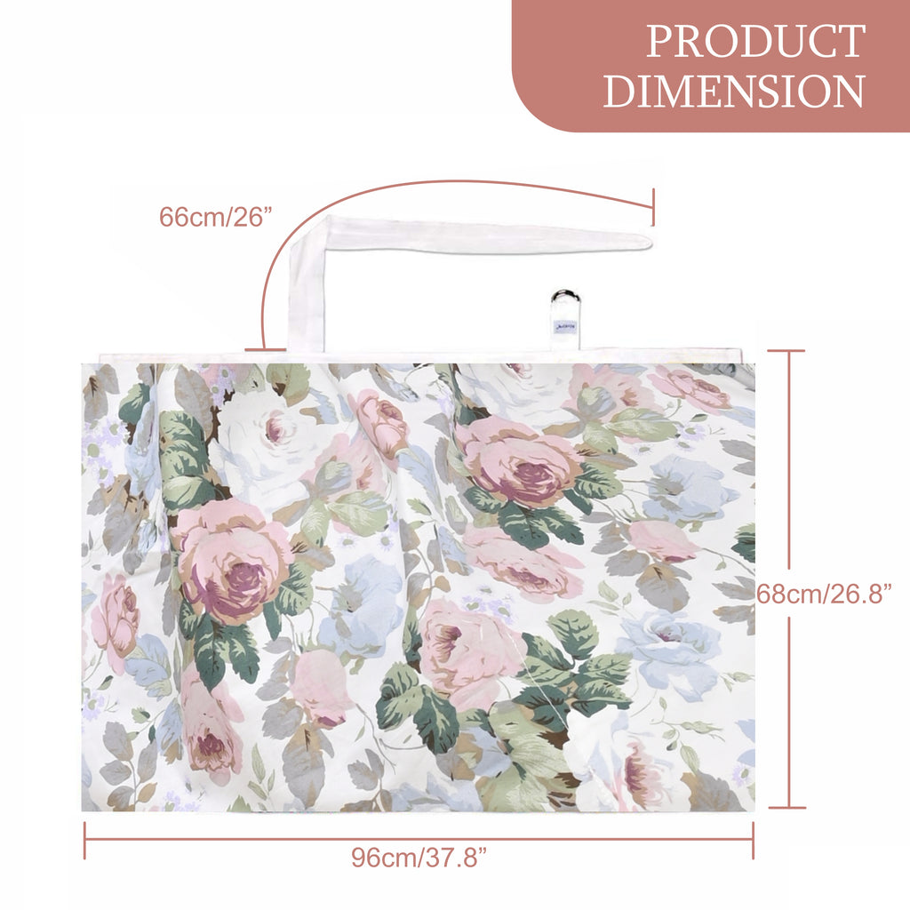 Care Cave Nursing Scarf -Pink Blue Flower - MOTHERLY
