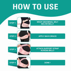 Motherly Maternity Belt for Belly Support, Pregnancy Support Belt Pre Natal-Belly Band, Adjustable & Breathable Waist Support Belt for Pregnancy, Helps in Back Pain, Pre and Postpartum (Medium)