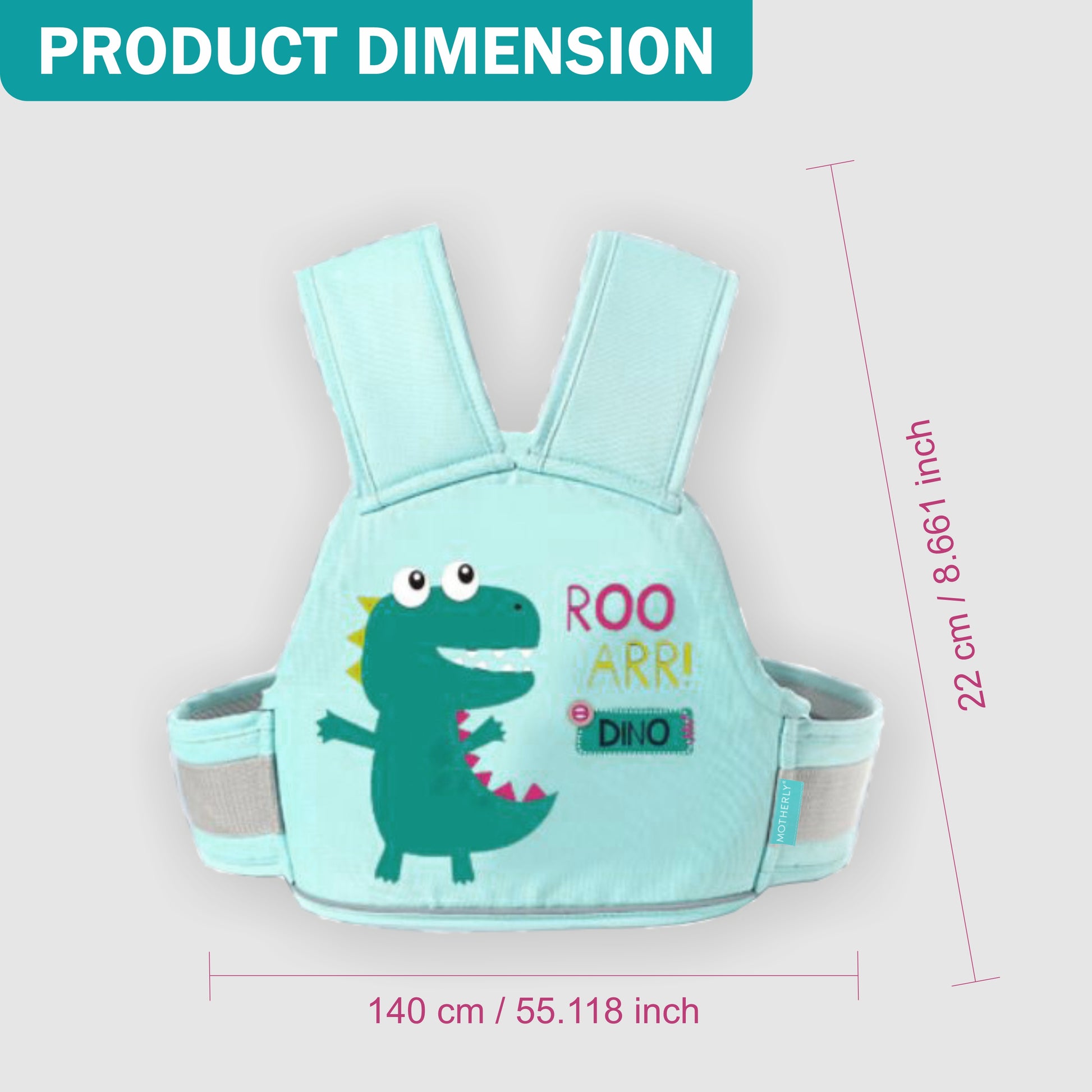 Motherly Children's Motorcycle Safety Harness Safe, Stylish Riding Companion with Two Wheeler Child Safety Belt - MOTHERLY