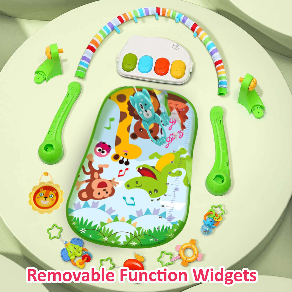 Motherly Musical Keyboard Baby Play Mat Gym with Colorful Piano and Fitness Rack - MOTHERLY