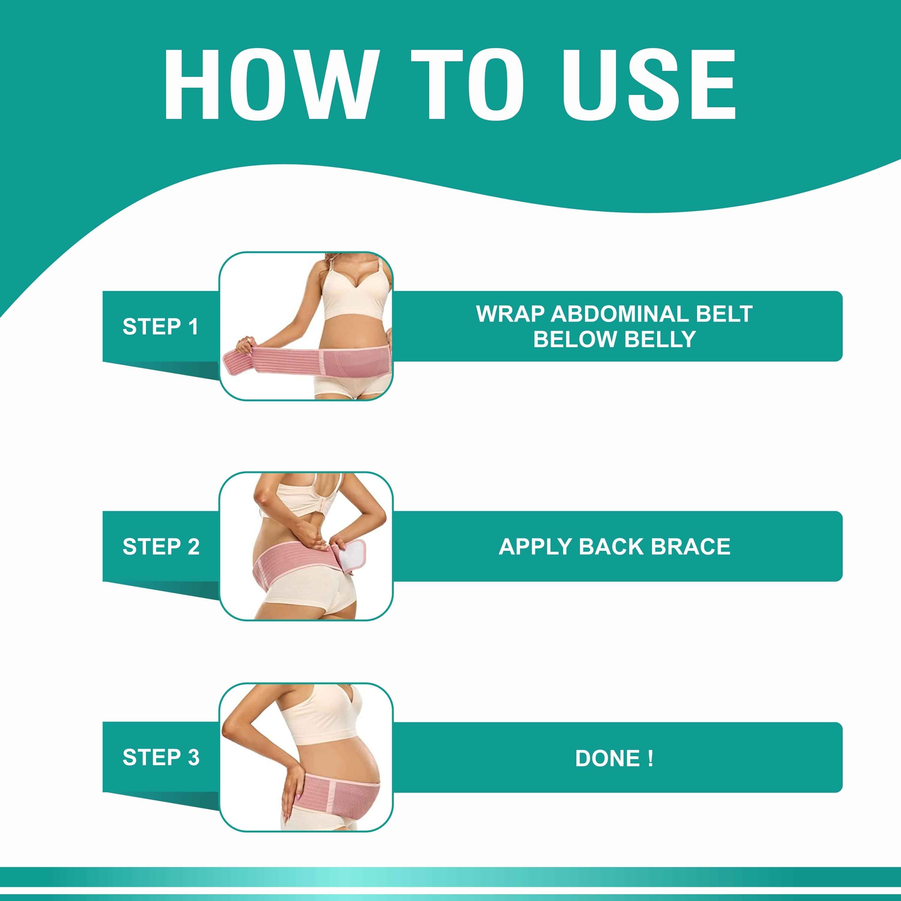 Motherly Maternity Belly Support Belt (Pre-Pregnancy-Type1, Grey, Free Size)