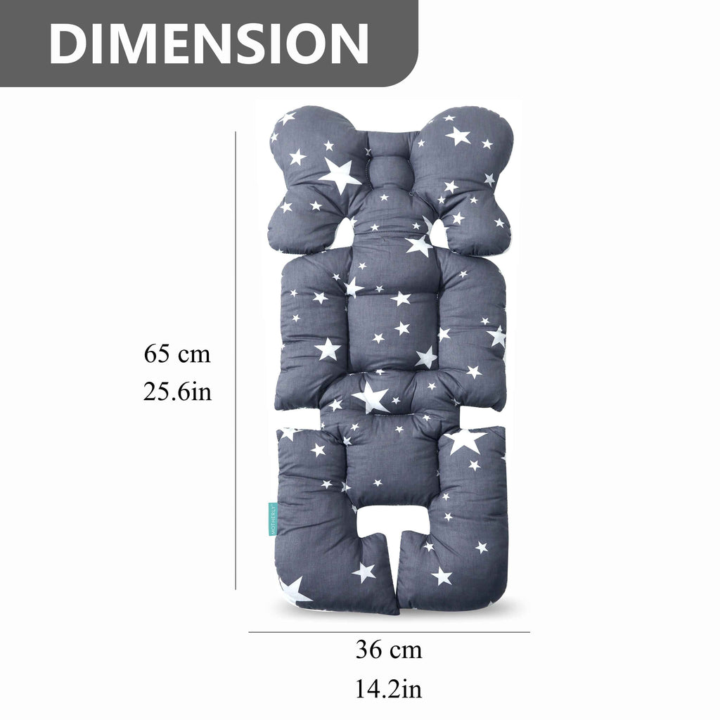 Stroller Seat Cushion - White Star