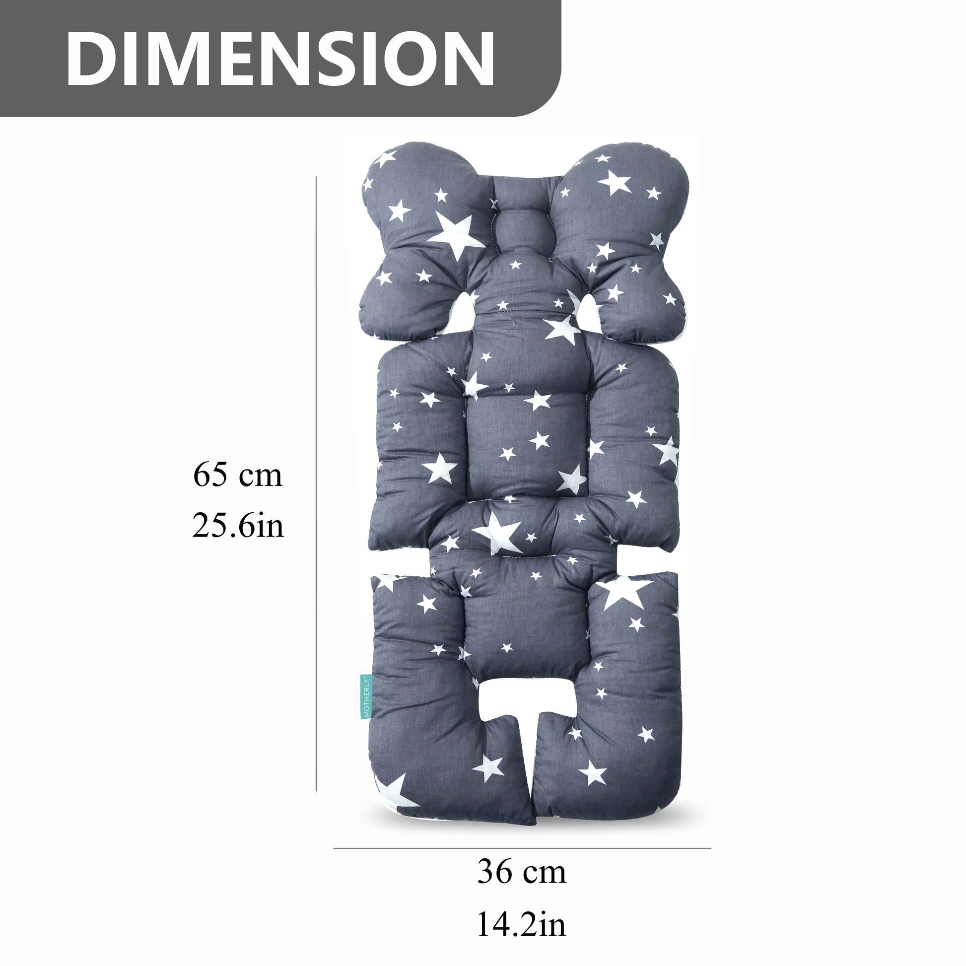 Stroller Seat Cushion - White Star