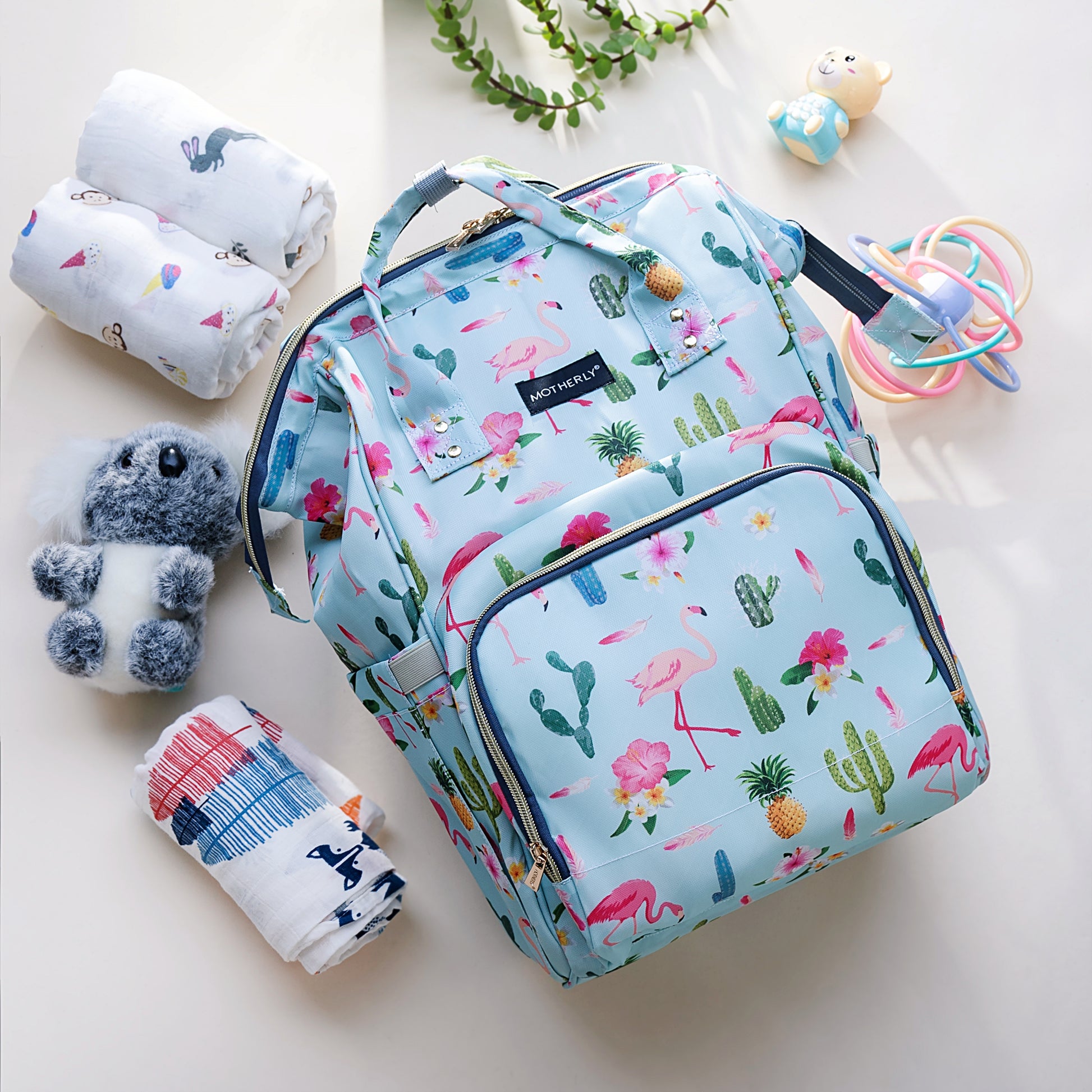 Motherly Elegant Diaper Bag for Mothers for Travel, Maternity Bag for Newborn Baby, Mothers Travelling Bag, Multipocket Water Resistant Baby Bag, Hospital Bag for Moms with Warranty