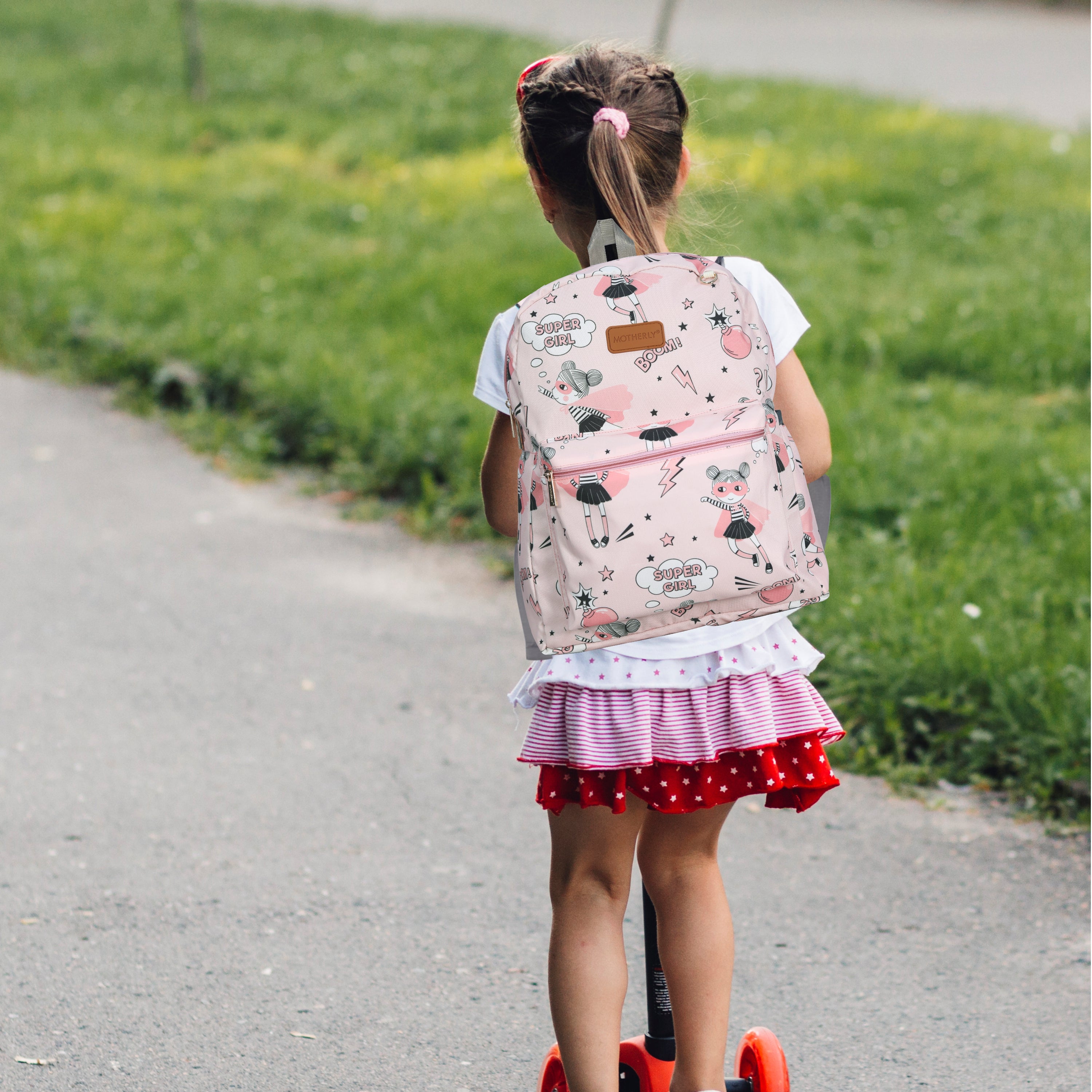 Motherly Kindergarten Backpack, Daycare Bags for Kids, Creche Bag Backpack Casual Backpack Picnic Bag for Kids, Unisex School Bag for Boys & Girls with Free Pencil Stationery Pouch (16 Inch) - MOTHERLY