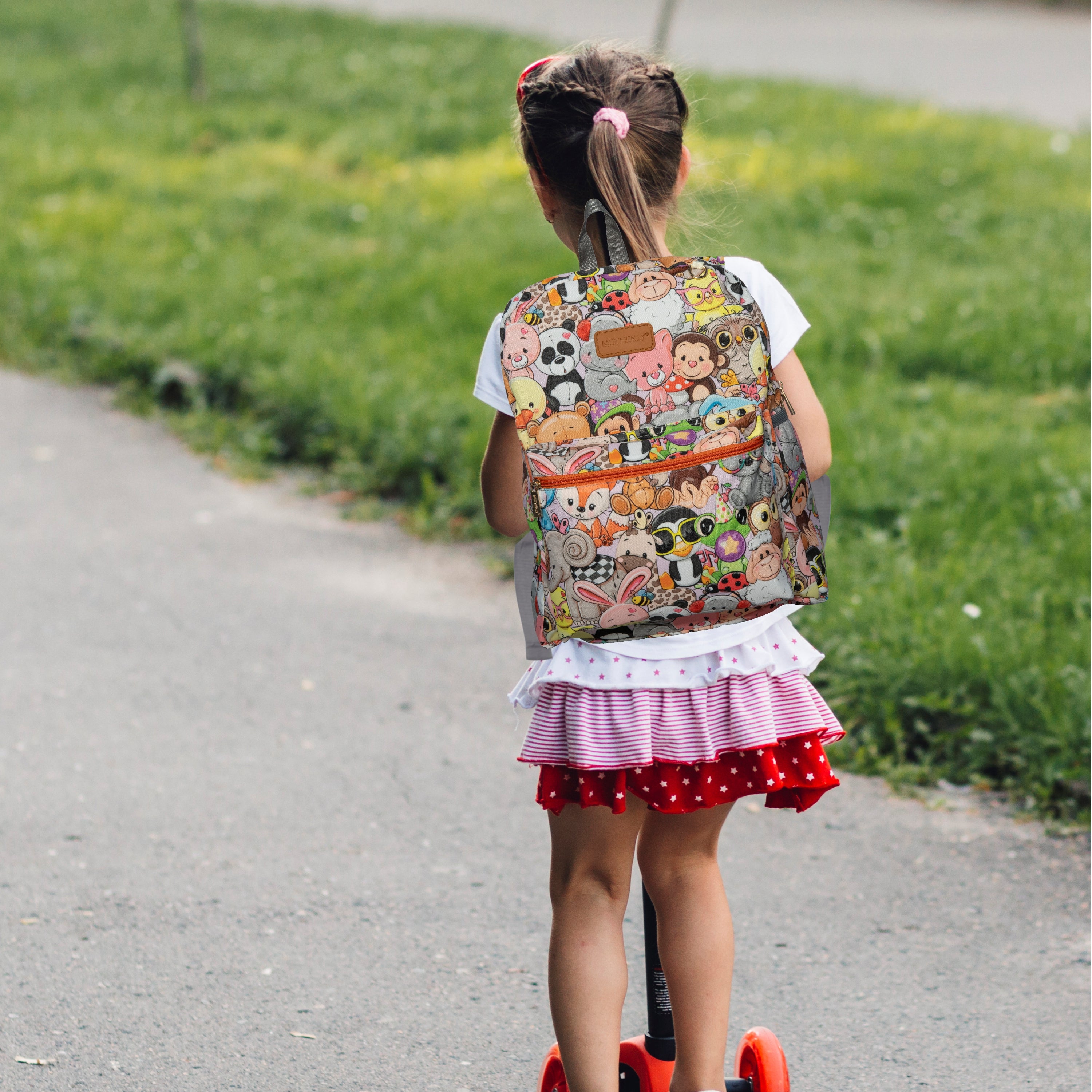 Motherly Kindergarten Backpack, Daycare Bags for Kids, Creche Bag Backpack Casual Backpack Picnic Bag for Kids, Unisex School Bag for Boys & Girls with Free Pencil Stationery Pouch (16 Inch) - MOTHERLY