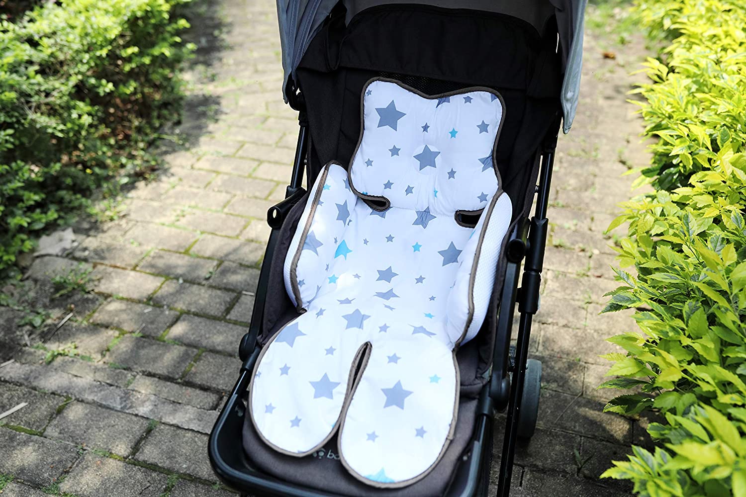 Motherly Starry Sky Baby Stroller Seat Cushion - Grey Star - MOTHERLY