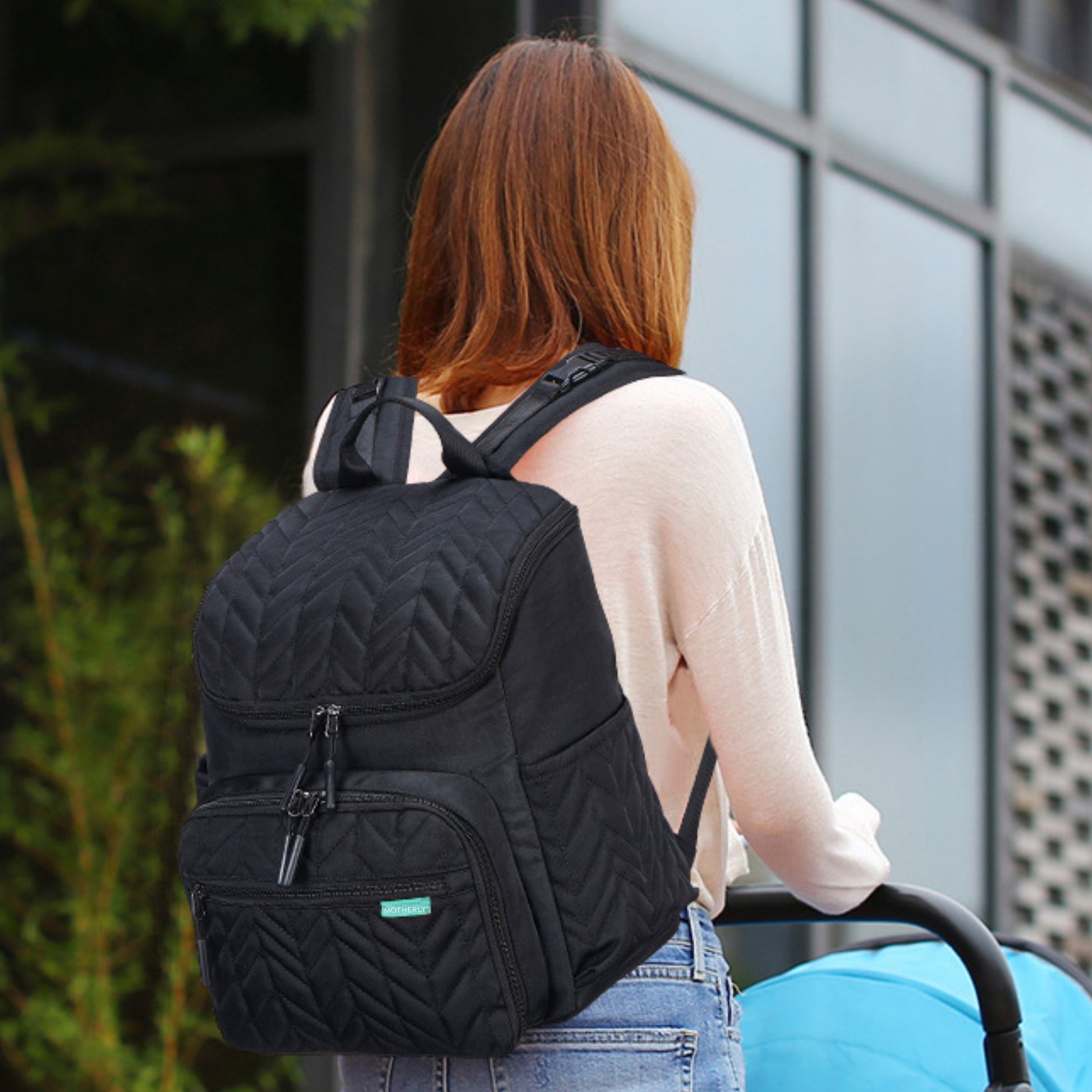 Motherly Baby Diaper Bag for Mothers specious and large travel diaper bags for Mom for travel |6 Month Warranty |(Black) - MOTHERLY