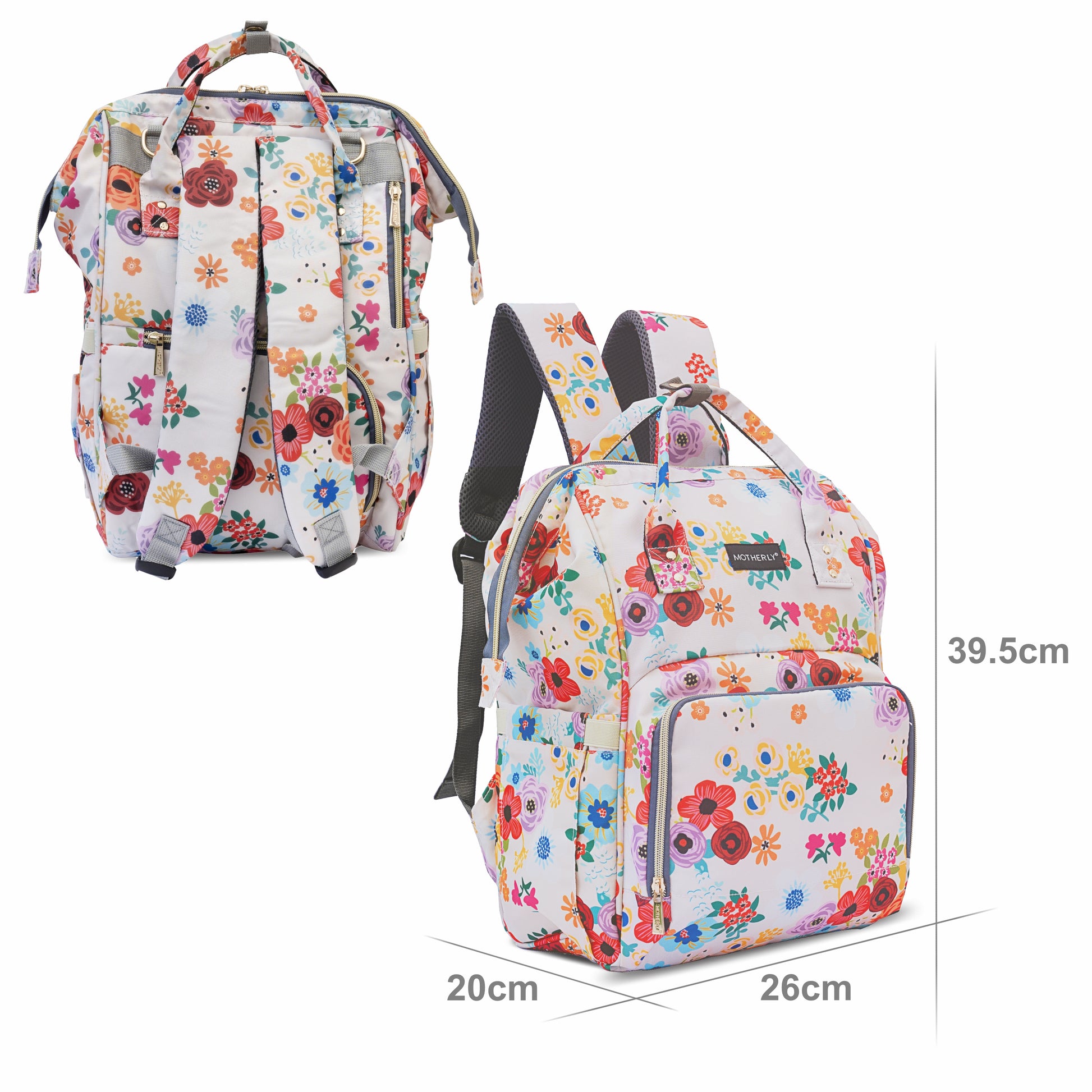 Motherly Elegant Diaper Bag for Mothers for Travel, Maternity Bag for Newborn Baby, Mothers Travelling Bag, Multipocket Water Resistant Baby Bag, Hospital Bag for Moms with Warranty - MOTHERLY