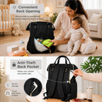 Motherly Crown Combo Melange Fabric Diaper Bag for Mothers for Travel With Warranty | Spacious Diaper Bags for Mom | baby bag for mother travel | Maternity Bags for Mother and Baby