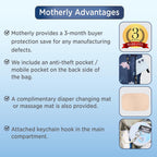 Motherly Flame Print Diaper Bag for Moms – Water-Resistant Travel & Maternity Bag with Multiple Pockets & Warranty