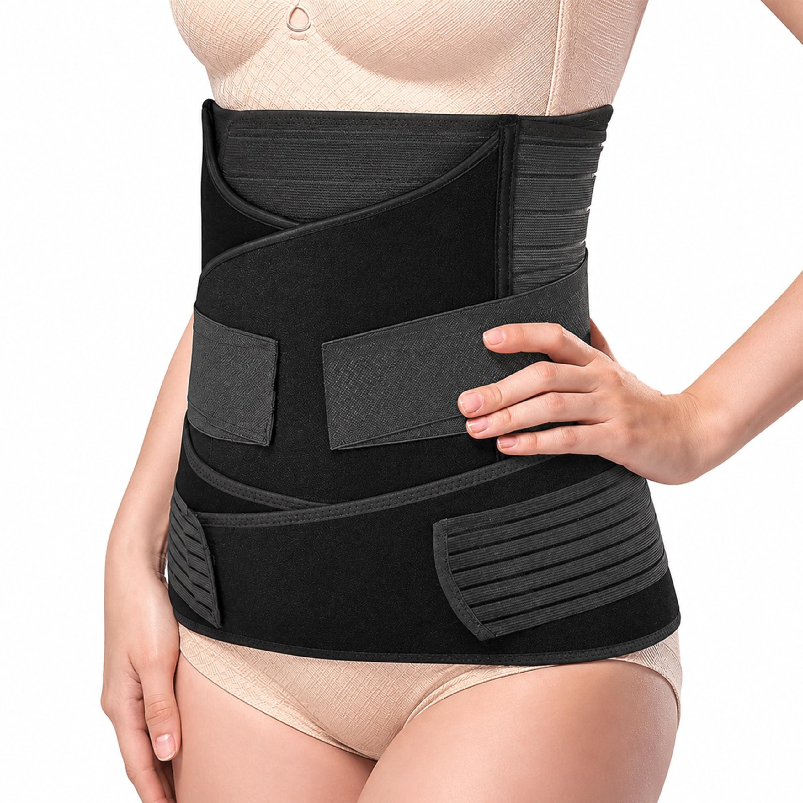 Motherly 3 In 1 Postpartum Recovery Belt (Fit From 30 Inch To 46 Inches Of Waist),One Size