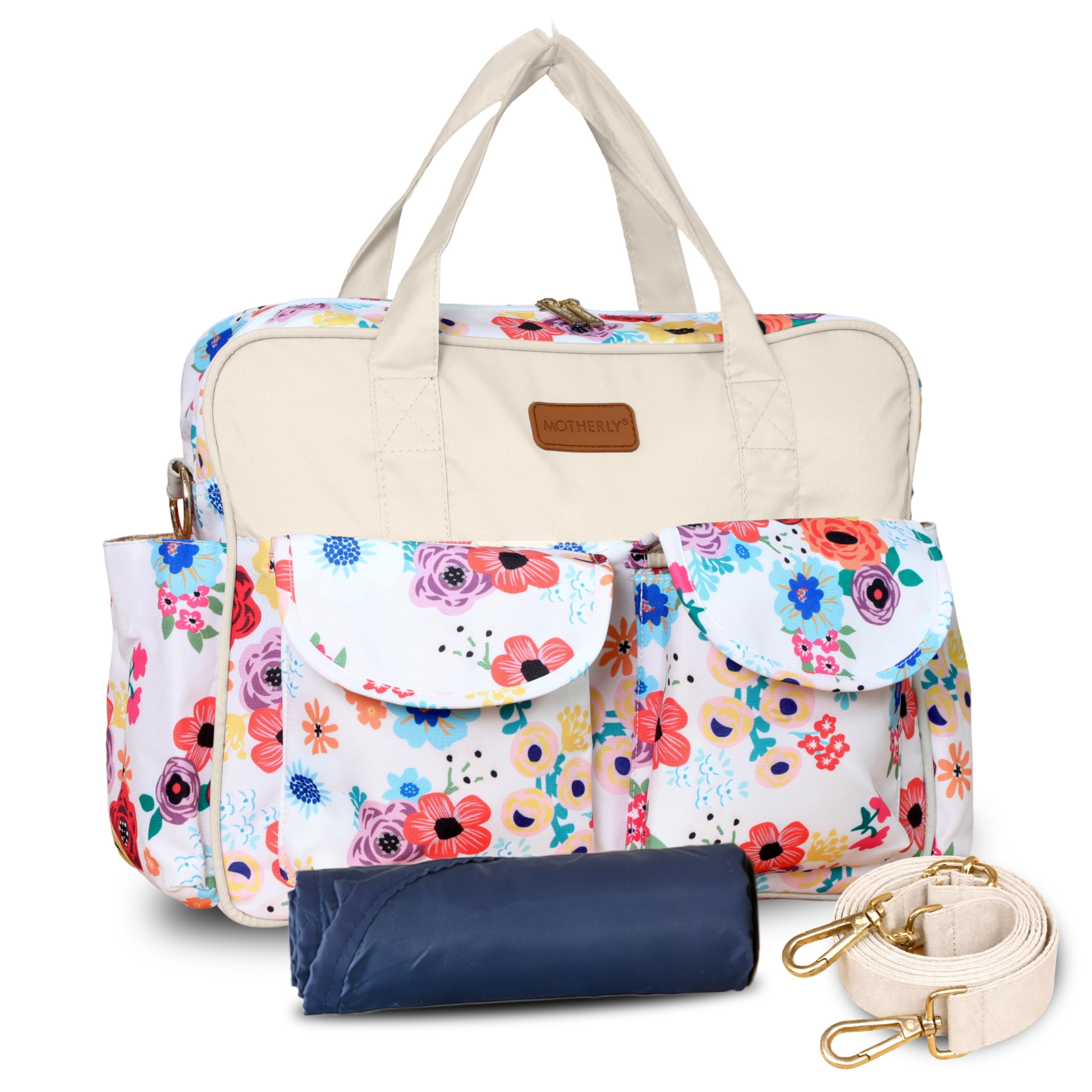 Motherly Grace Diaper Bag for Moms | Waterproof Maternity & Baby Travel Bag with Changing Mat | Large Capacity Hospital Bag for Newborn Essentials