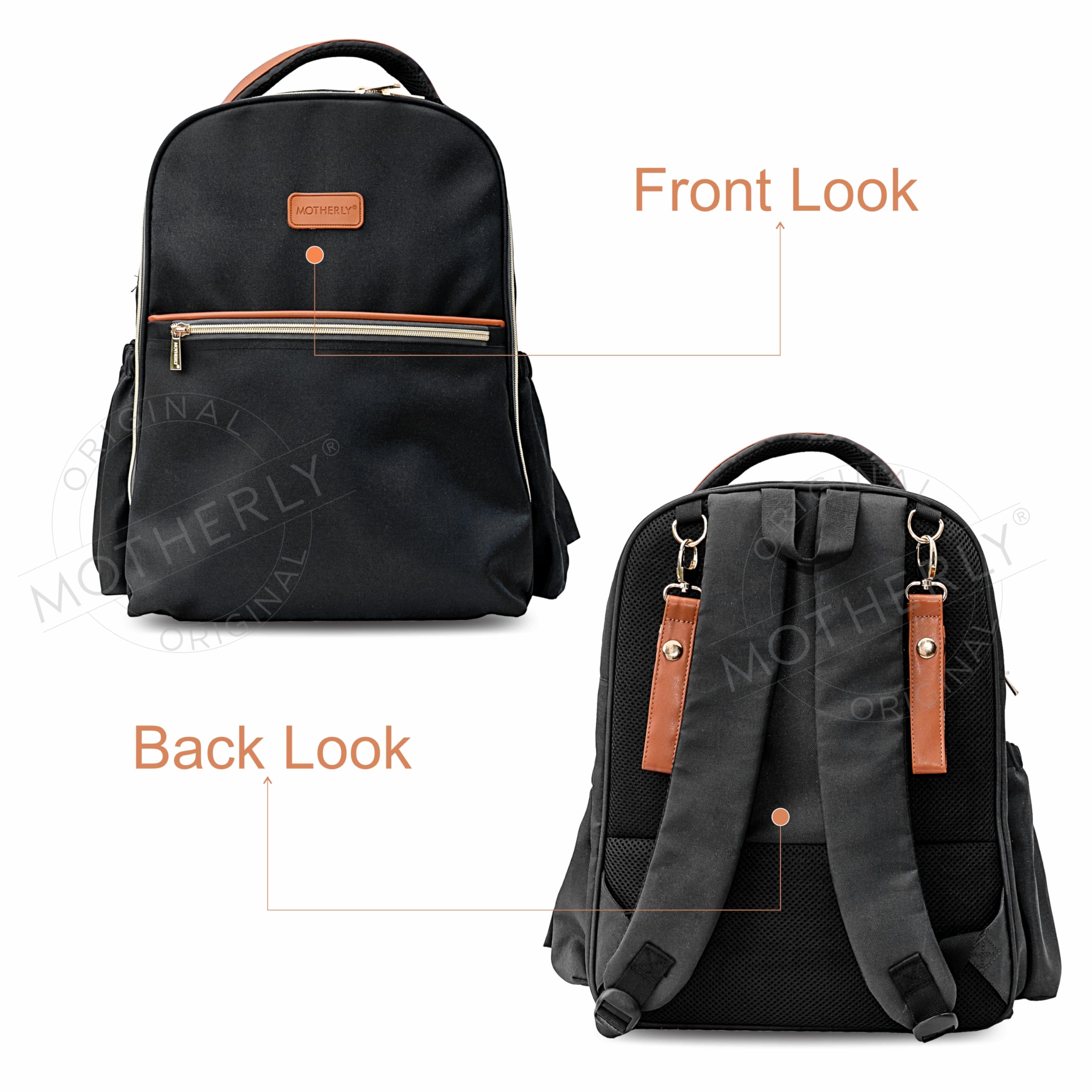 Motherly Laptop Diaper Bag for Mothers for Travel, Maternity Bag for Newborn Baby, Mothers Travelling Bag, Multi Pocket Water Resistant Baby Bag, Hospital Bag for moms with Warranty and Offers