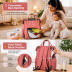 Motherly Crown Combo Melange Fabric Diaper Bag for Mothers for Travel With Warranty | Spacious Diaper Bags for Mom | baby bag for mother travel | Maternity Bags for Mother and Baby