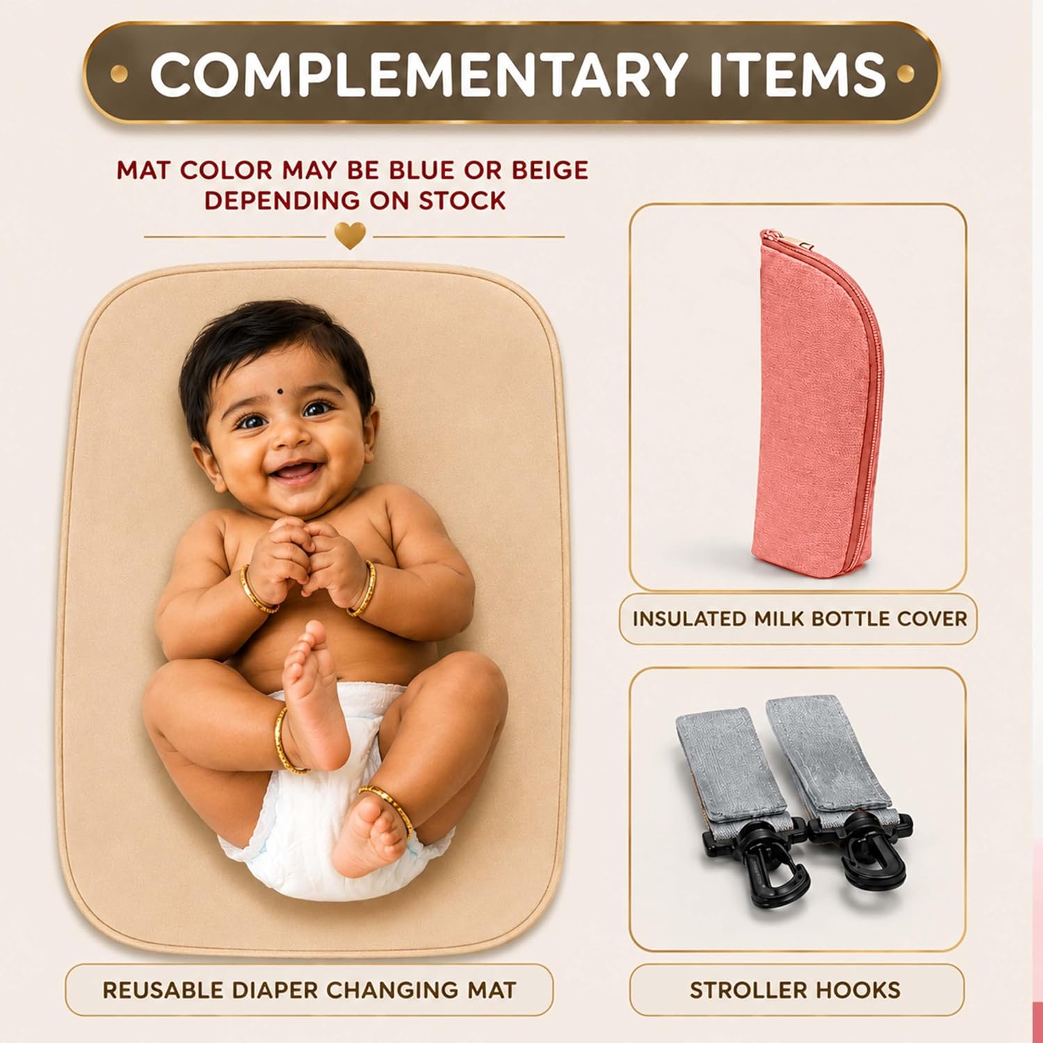 Motherly Crown Combo Melange Fabric Diaper Bag for Mothers for Travel With Warranty | Spacious Diaper Bags for Mom | baby bag for mother travel | Maternity Bags for Mother and Baby