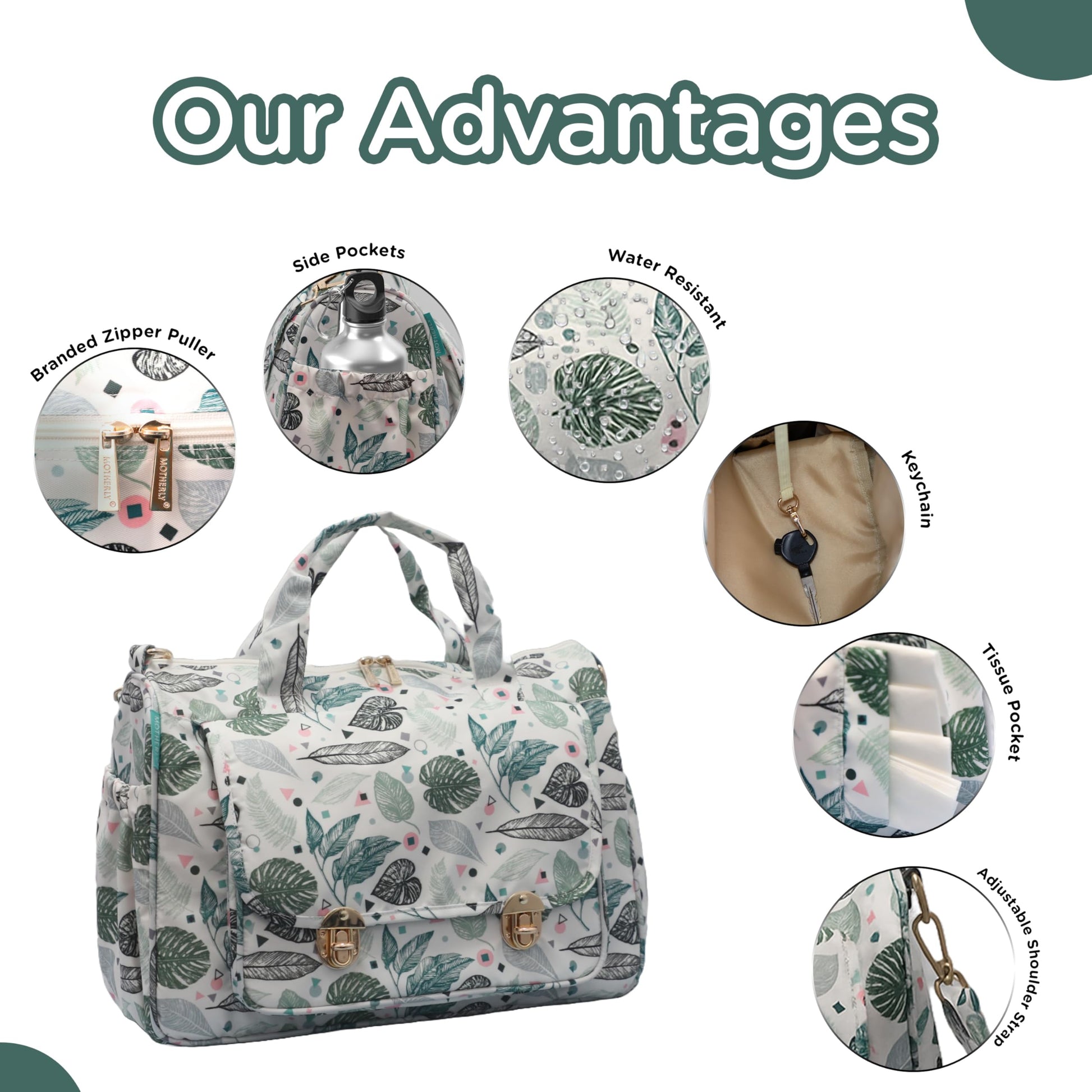 Motherly WOW Laptop Bag for Women Office Use | Stylish Handbag with 15-Inch Laptop Compartment | Office Bag, Shoulder Bag & Messenger Tote - MOTHERLY