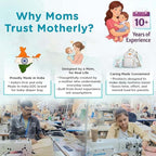Motherly Patented Diaper Bag Backpack for Moms | Waterproof Baby Travel & Maternity Bag | Spacious Nappy Bag with Multiple Compartments, Insulated Bottle Pockets & Warranty (Kiddo Series, Dino)