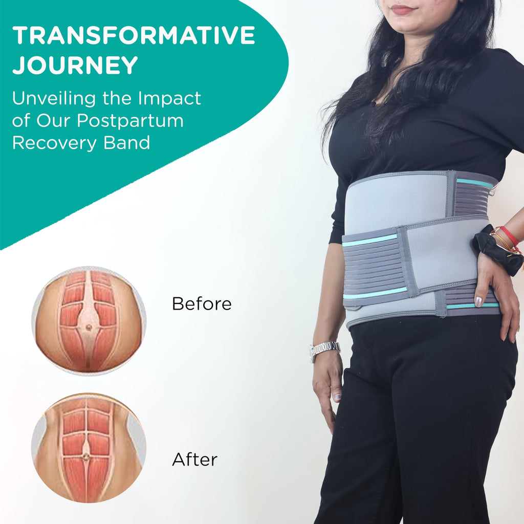 Motherly 3 In 1 Postpartum Recovery Belt (Fit From 30 Inch To 46 Inches Of Waist),One Size