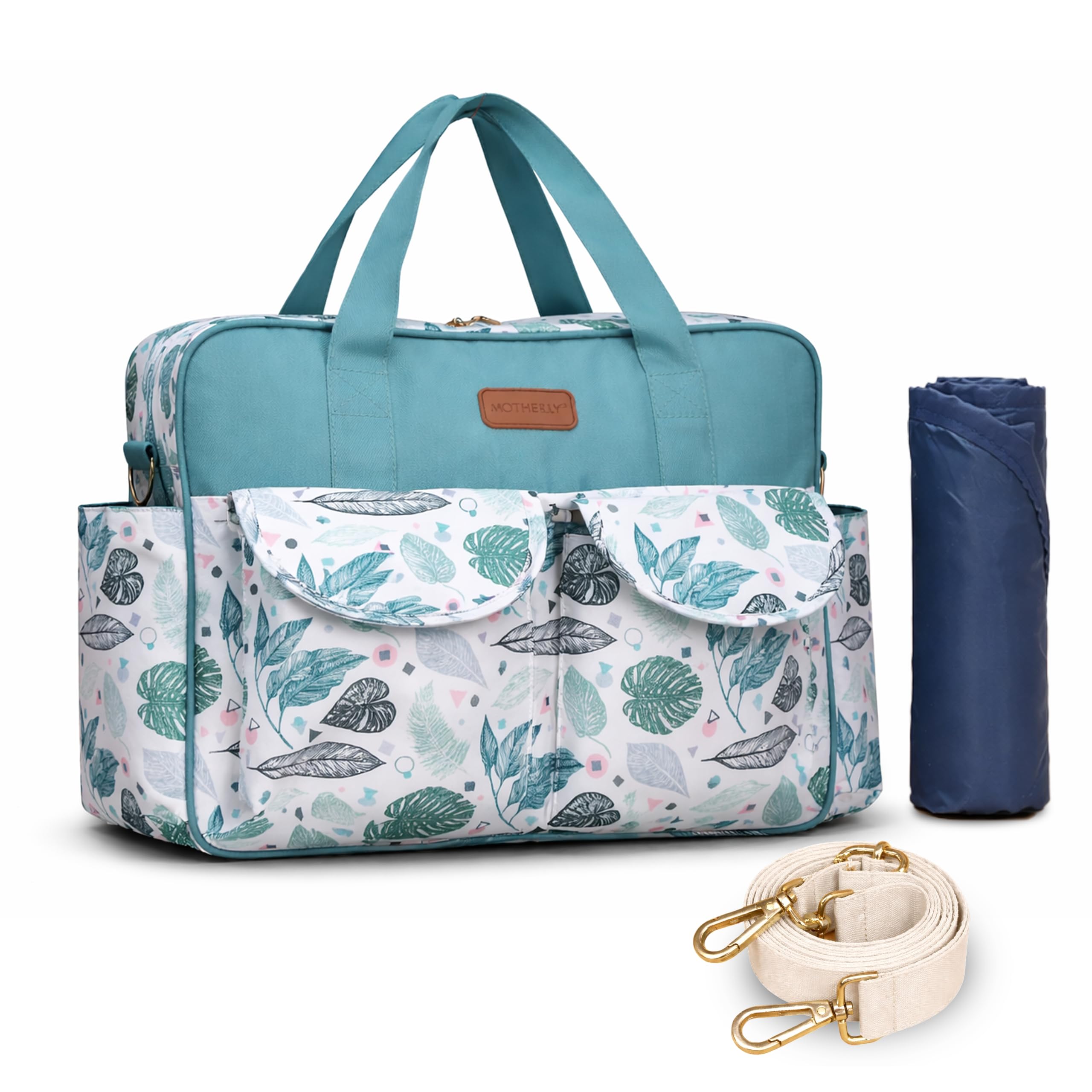 Motherly Grace Diaper Bag for Moms | Waterproof Maternity & Baby Travel Bag with Changing Mat | Large Capacity Hospital Bag for Newborn Essentials