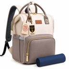 Motherly Patented Design Maternity Diaper Bag with Accessories | Waterproof Baby Travel Bag | Multi-Pocket Organizer for Newborn Essentials & Hospital Use (Envy Series) - Cream Grey