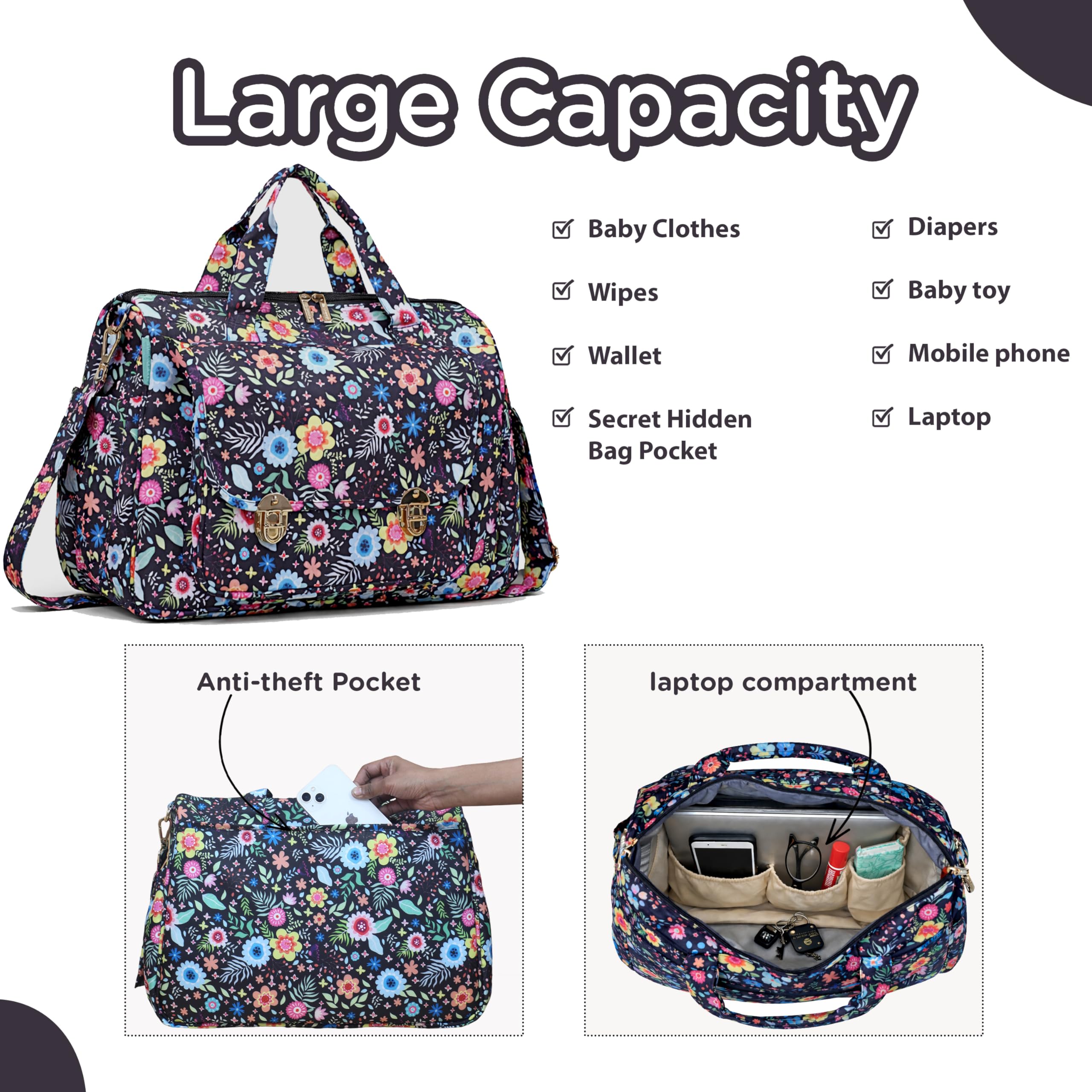 Motherly WOW Laptop Bag for Women – 15-Inch Office Tote & Handbag