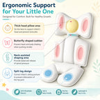 Motherly Baby Stroller Seat Cushion | Reversible and Universal Fit Pad for Strollers, High Chairs, Car Seats & Rockers | Soft, Breathable Pram Liner with Secure Straps & Safety Belt Slot - blue-space
