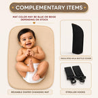 Motherly Crown Combo Melange Fabric Diaper Bag for Mothers for Travel With Warranty | Spacious Diaper Bags for Mom | baby bag for mother travel | Maternity Bags for Mother and Baby