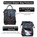 Motherly Patented Diaper Bag Backpack for Moms | Waterproof Baby Travel & Maternity Bag | Spacious Nappy Bag with Insulated Bottle Pockets & Warranty  (Imperial Series, Black)