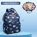 Motherly Flame Print Diaper Bag for Moms – Water-Resistant Travel & Maternity Bag with Multiple Pockets & Warranty