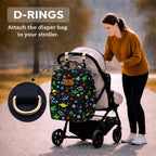 Motherly Patented Diaper Bag Backpack for Moms | Waterproof Baby Travel & Maternity Bag | Spacious Nappy Bag with Multiple Compartments, Insulated Bottle Pockets & Warranty (Kiddo Series, Space)