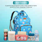 Motherly Flame Print Diaper Bag for Moms – Water-Resistant Travel & Maternity Bag with Multiple Pockets & Warranty