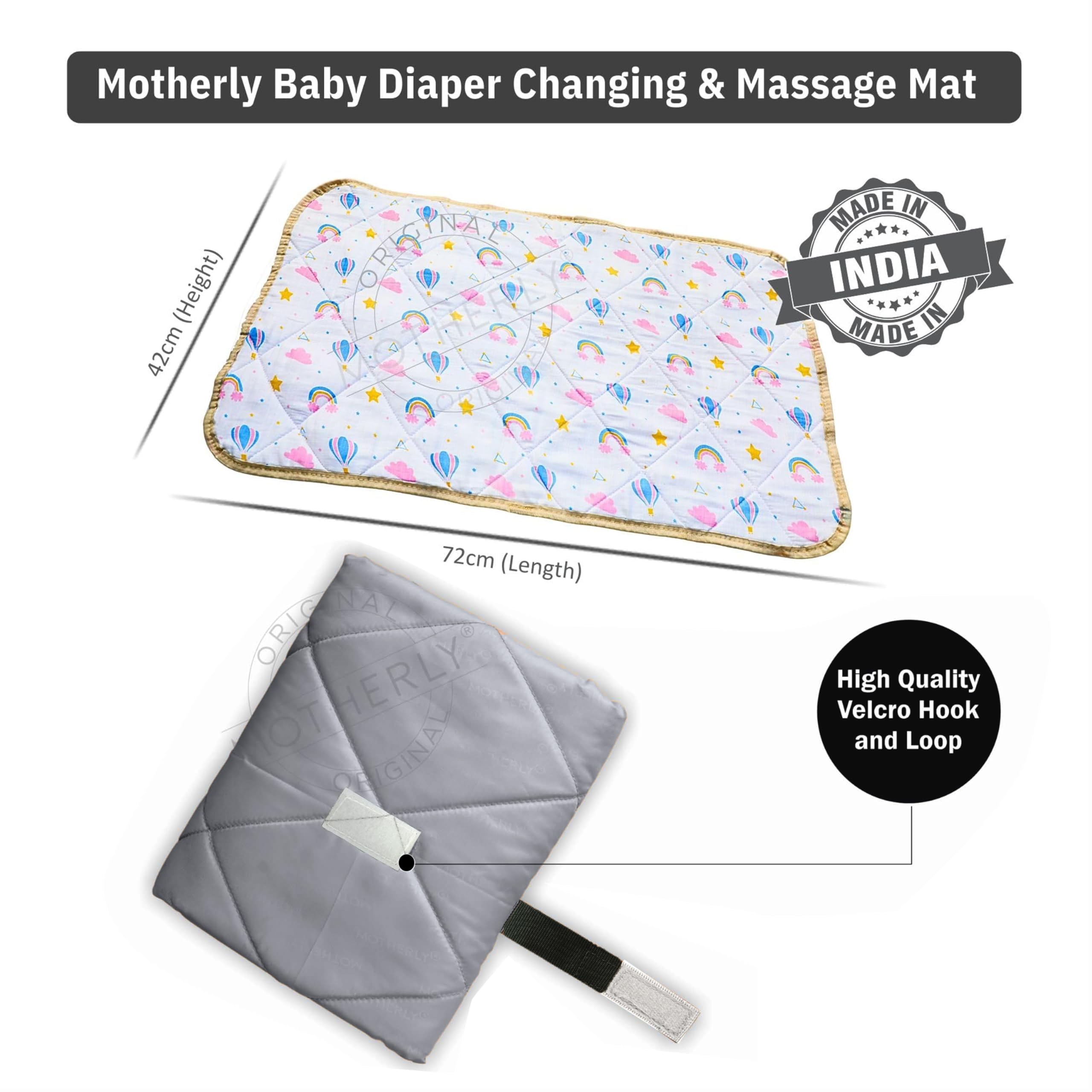 Motherly Diaper Changing Mat for Newborns – Reusable, Portable Crib & Sleeping Pad (72x42 cm, 0–12 Months)