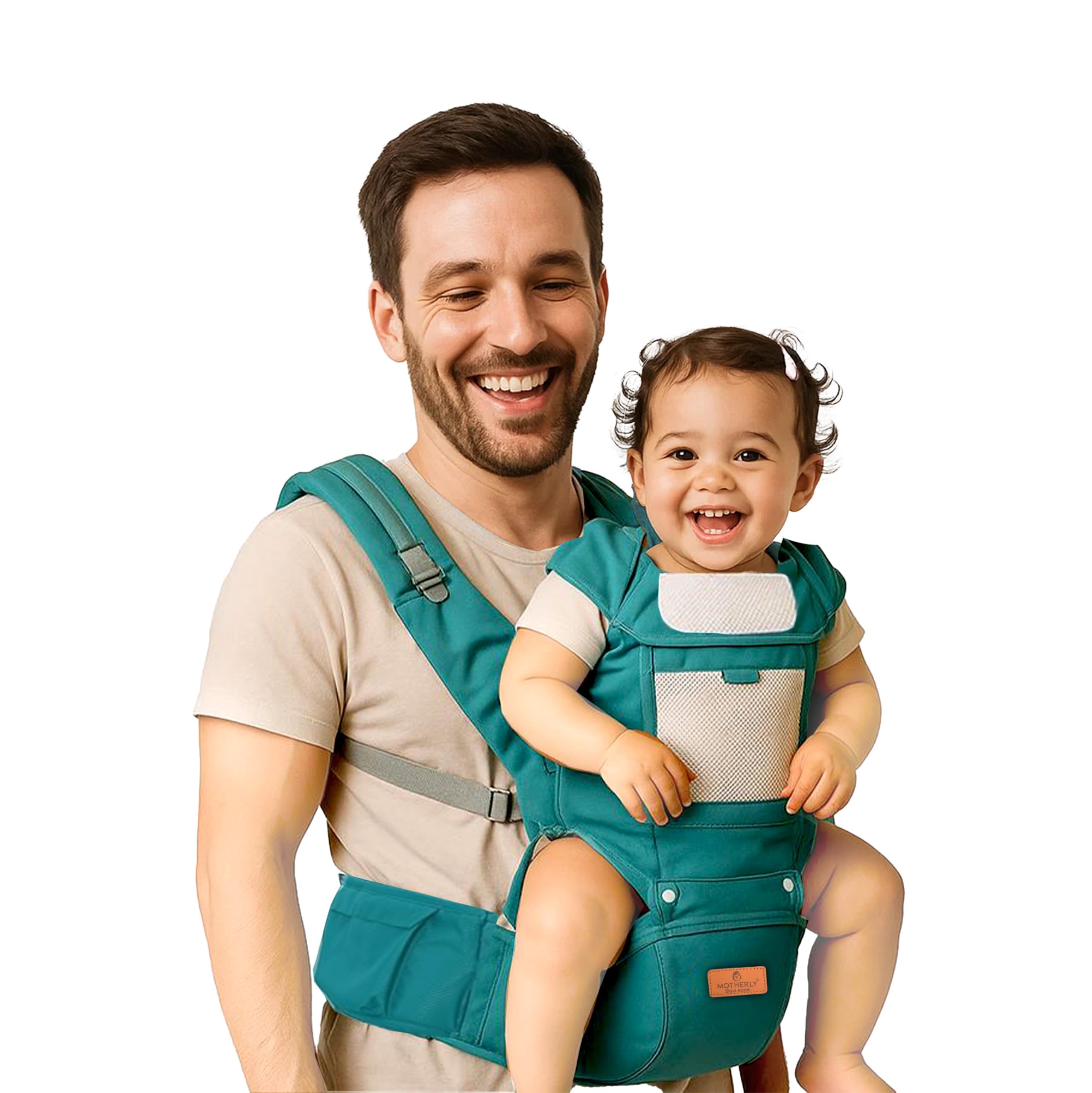 Motherly Embrace 6-in-1 Baby Carrier with Hip Seat & Head Support