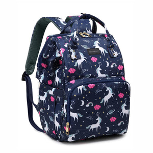 Motherly Elegant Diaper Bag for Mothers for Travel, Maternity Bag for Newborn Baby, Mothers Travelling Bag, Multipocket Water Resistant Baby Bag, Hospital Bag for Moms with Warranty - Unicorn Blue
