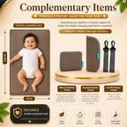 Motherly Patented Design Maternity Diaper Bag with Accessories | Waterproof Baby Travel Bag | Multi-Pocket Organizer for Newborn Essentials & Hospital Use (Envy Series) - Cream Brown