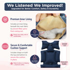 Motherly Baby Stroller Seat Cushion | Reversible and Universal Fit Pad for Strollers, High Chairs, Car Seats & Rockers | Soft, Breathable Pram Liner with Secure Straps & Safety Belt Slot - Car