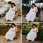 Motherly Nursing Cover for Breastfeeding – Soft, Breathable Feeding Apron for Mom, Multi-Use Feeding Cover & Scarf - white-rabbit-1