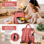 Motherly Patented Diaper Bag Backpack for Mothers | Waterproof Baby Travel & Maternity Bag | Multiple Compartments, Insulated Bottle Pockets, Warranty | Crown Series