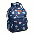 Motherly Flame Print Diaper Bag for Moms – Water-Resistant Travel & Maternity Bag with Multiple Pockets & Warranty