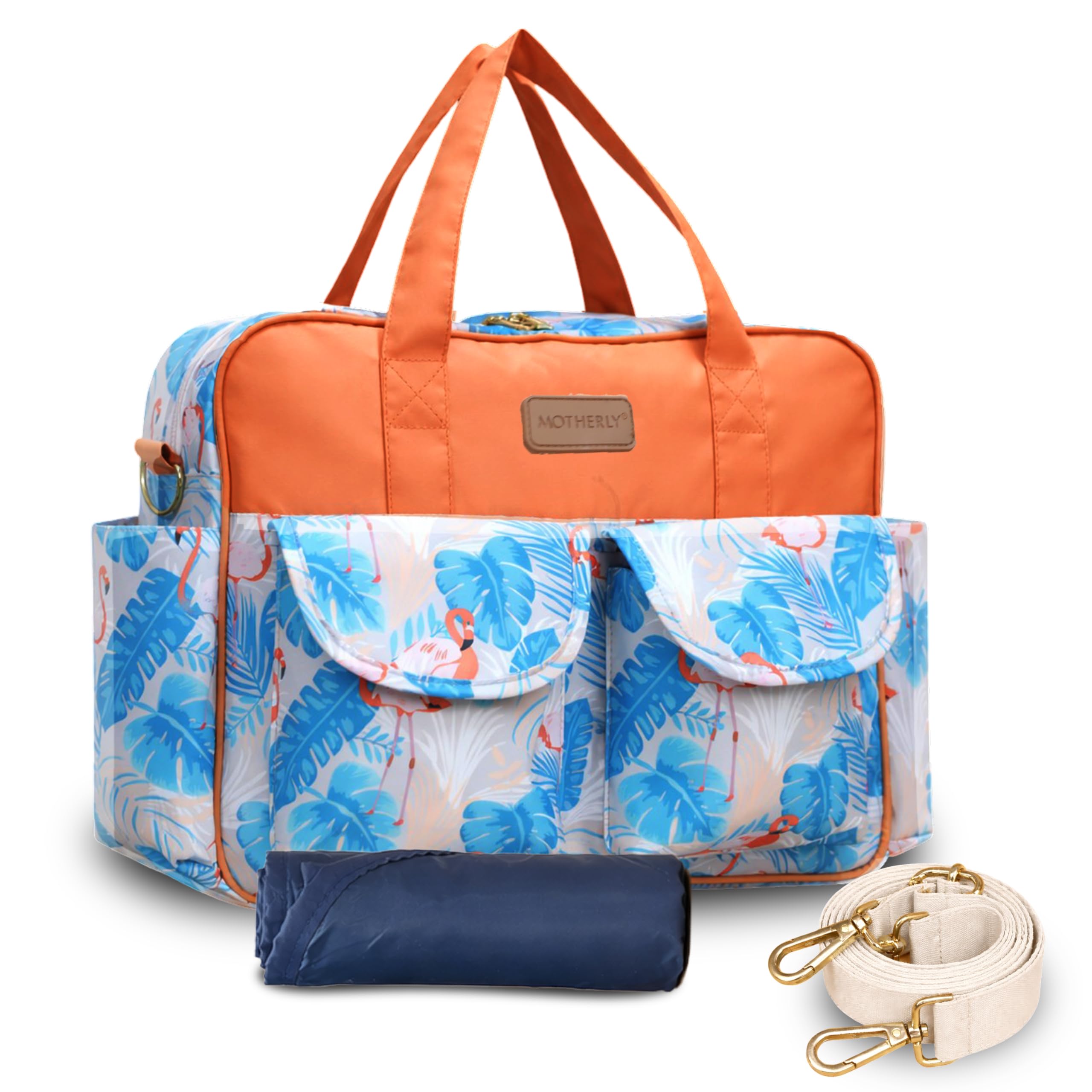 Motherly Grace Diaper Bag for Moms | Waterproof Maternity & Baby Travel Bag with Changing Mat | Large Capacity Hospital Bag for Newborn Essentials