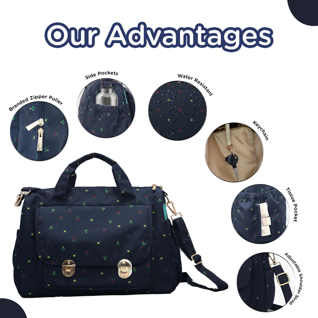 Motherly WOW Laptop Bag for Women Office Use | Stylish Handbag with 15-Inch Laptop Compartment | Office Bag, Shoulder Bag & Messenger Tote - MOTHERLY