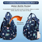 Motherly Flame Print Diaper Bag for Moms – Water-Resistant Travel & Maternity Bag with Multiple Pockets & Warranty