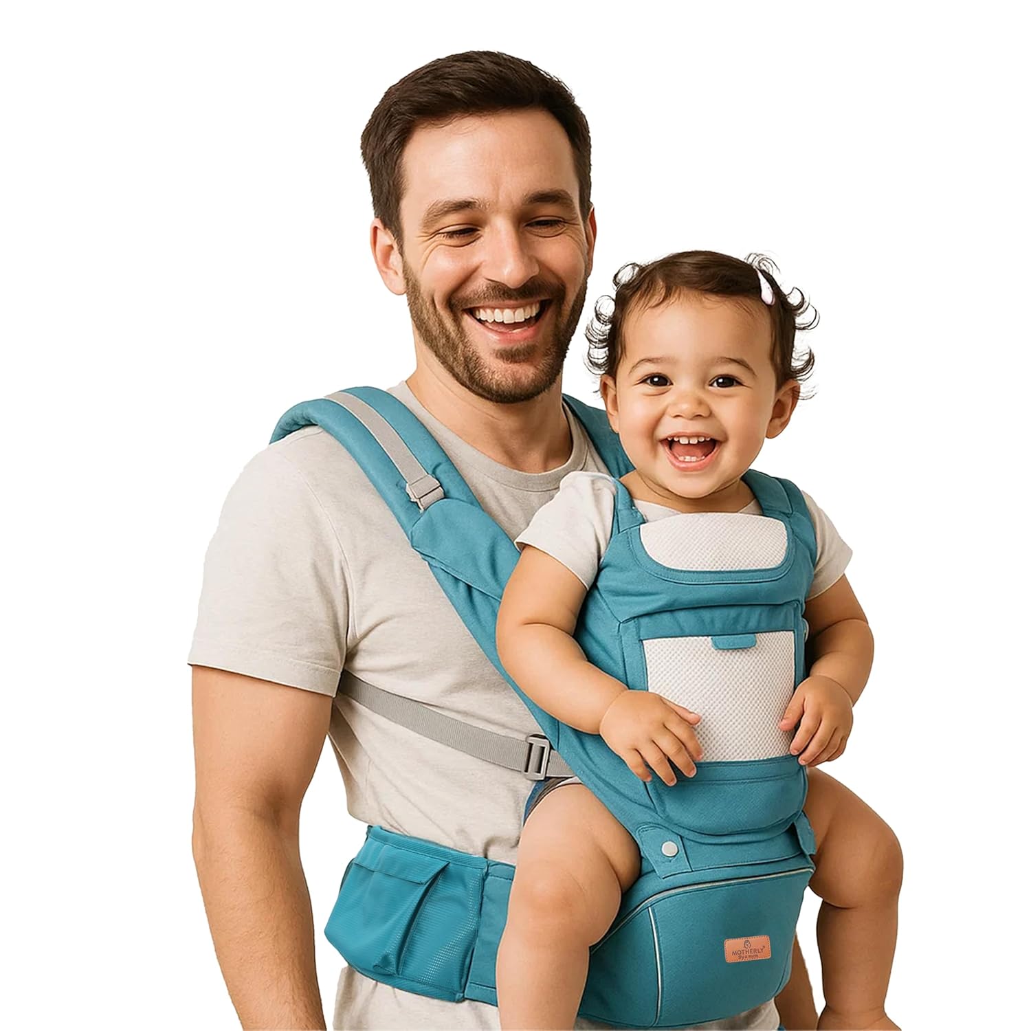 Motherly 6-in-1 Baby Carrier with Hip Seat & Head Support - MOTHERLY